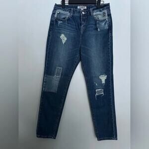 Teenie Weenie Distressed Patch Jeans Size 28 Casual Y2K Vibe